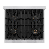 Autograph Edition 30 in. 4.2 cu. ft. Classic Gas Range with 4 Burner Cooktop and Convection Gas Oven - (CGRZWM30MB) -