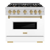 Autograph Edition 36 in. 5.2 cu. ft. Classic Gas Range with 6 Burner Cooktop and Convection Gas Oven - (CGRZWM36CB) -