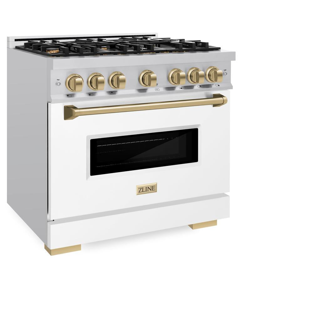 Autograph Edition 36 in. 5.2 cu. ft. Classic Gas Range with 6 Burner Cooktop and Convection Gas Oven - (CGRZWM36CB) -