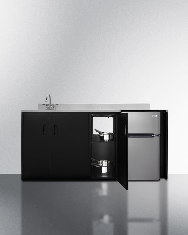 72" Wide All-in-one Kitchenette, ADA Counter Height - (CK72ADASINKL)