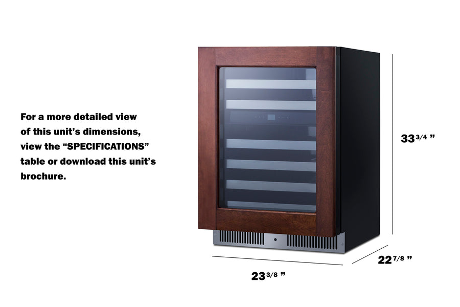 24" Dual Zone Built-In Wine Cellar (Panel Not Included) - (CL244WC2PNRLHD)