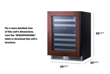 24" Dual Zone Built-In Wine Cellar (Panel Not Included) - (CL244WC2PNRLHD)