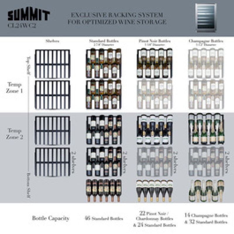 24" Wide Built-In Wine Cellar - (CL24WC2CSS)