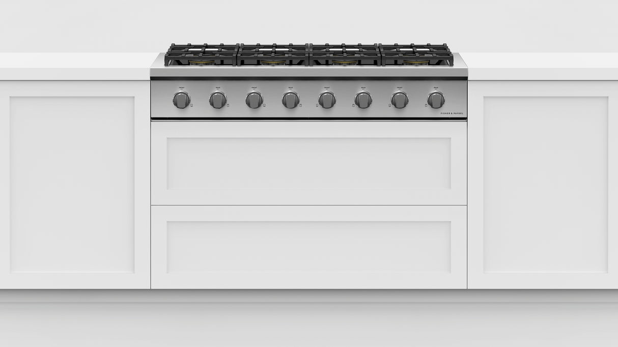 Fisher & Paykel CPV3-488-L Professional Rangetop installed in kitchen