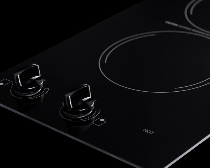 12" Wide 230v 2-burner Radiant Cooktop - (CR2220B)