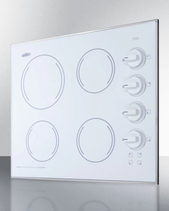 24" Wide 230V 4-Burner Radiant Cooktop - (CR425WH)