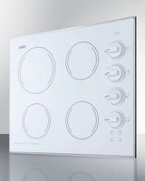 24" Wide 230V 4-Burner Radiant Cooktop - (CR425WH)