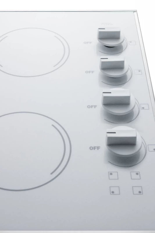 24" Wide 230V 4-Burner Radiant Cooktop - (CR425WH)