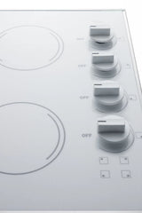 24" Wide 230V 4-Burner Radiant Cooktop - (CR425WH)