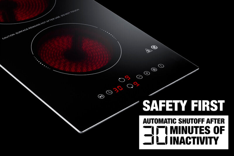 12" Wide 115V 2-Burner Radiant Cooktop With Safety Shutoff - (CRH2BT30115)