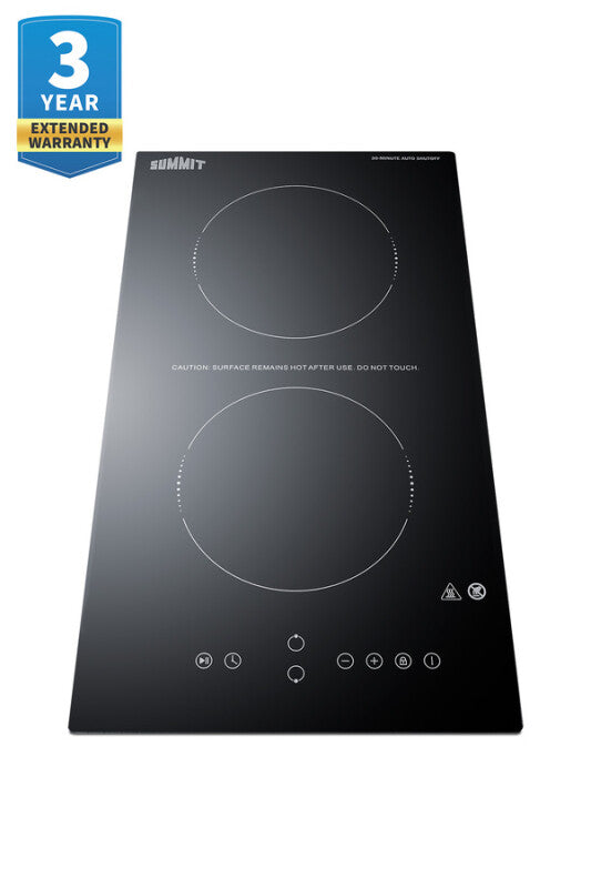 12" Wide 115V 2-Burner Radiant Cooktop With Safety Shutoff - (CRH2BT30115)