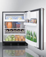 24" Wide Built-in Refrigerator-freezer With Wood Panel, ADA Compliant - (CT663BKBIWP1ADA)
