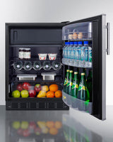 24" Wide Refrigerator-freezer - (CT66BK2SS) - SUMMIT
