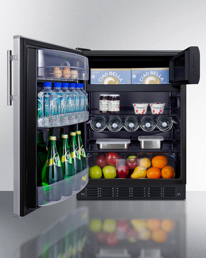 24" Wide Refrigerator-freezer, ADA Compliant - (CT66BK2SSADALHD) - SUMMIT