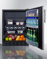 24" Wide Refrigerator-freezer, ADA Compliant - (CT66BK2SSADA) - SUMMIT