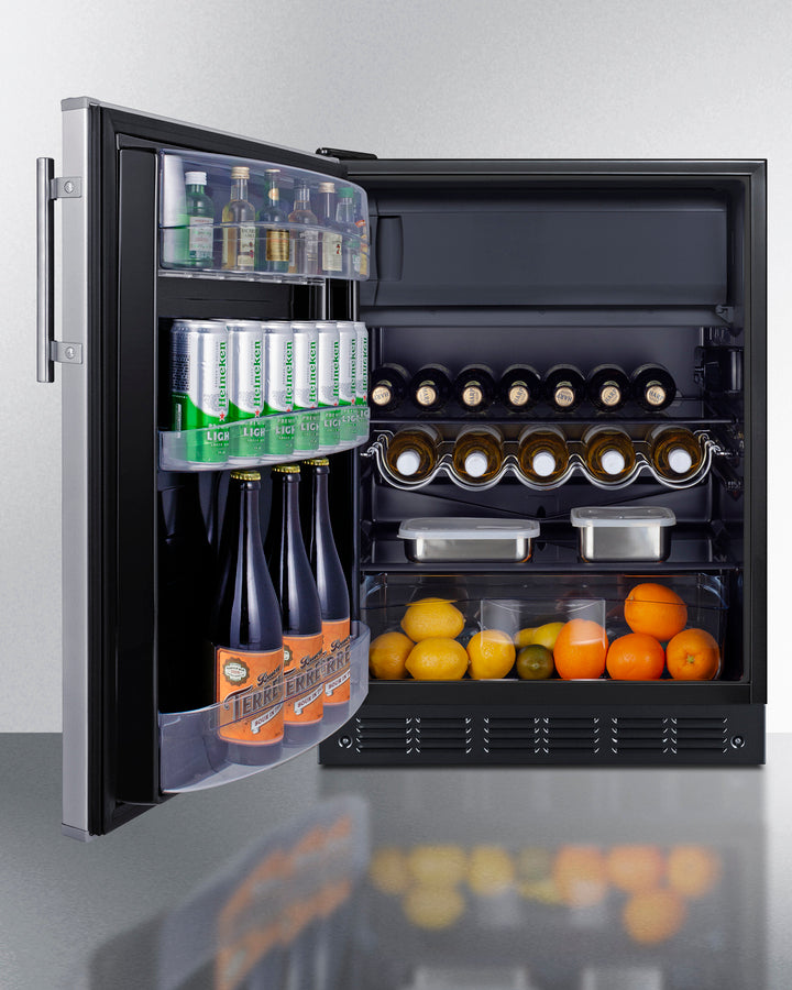 24" Wide Refrigerator-freezer - (CT66BK2SSLHD) - SUMMIT