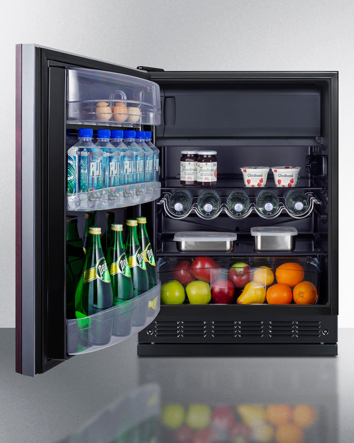 24" Wide Refrigerator-freezer (panel Not Included) - (CT66BK2SSRSIFLHD) - SUMMIT