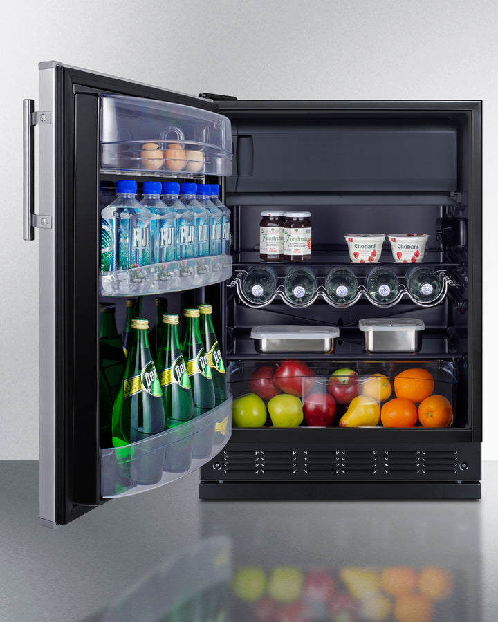 24" Wide Refrigerator-freezer - (CT66BK2SSRSLHD) - SUMMIT