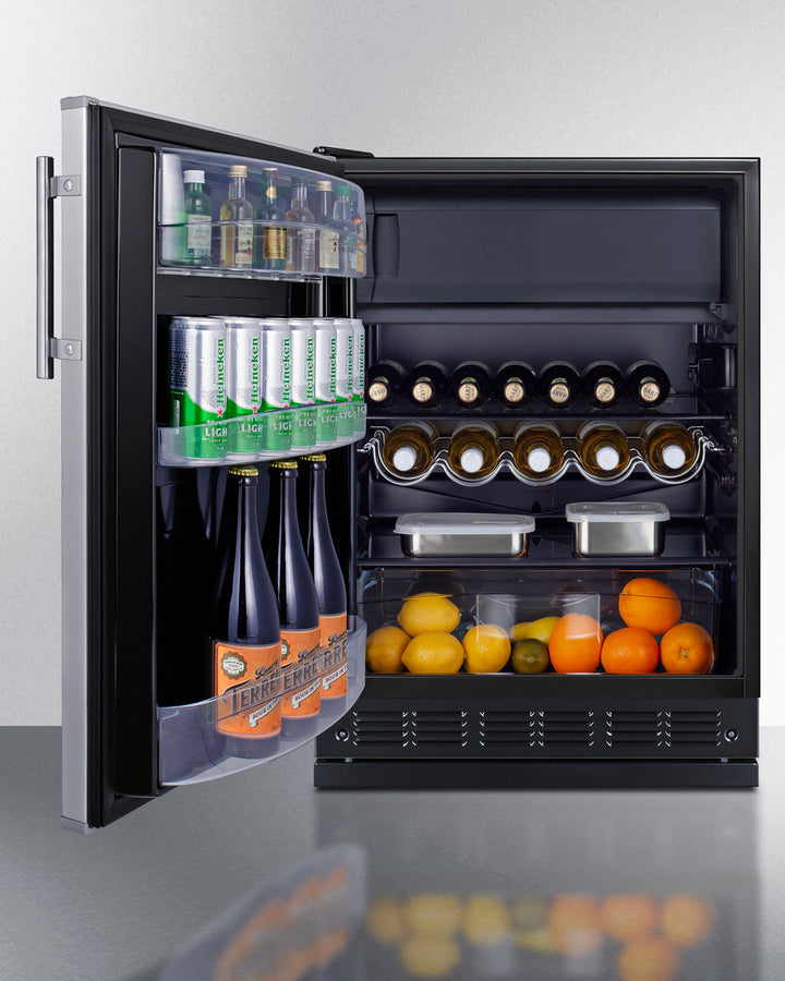 24" Wide Refrigerator-freezer - (CT66BK2SSRSLHD) - SUMMIT