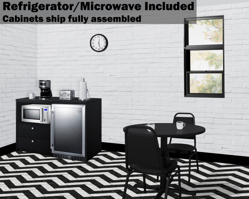 52" Wide Casework Suite With Beverage Center and Microwave, ADA Height - (CWSUITE52G)