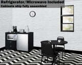 52" Wide Casework Suite With Refrigerator and Microwave, ADA Height - (CWSUITE52R)