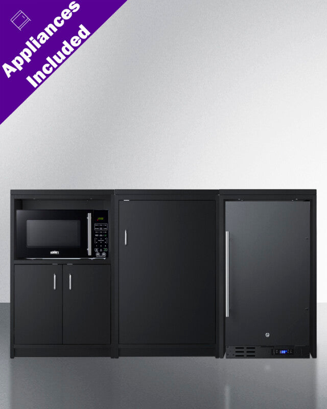 64" Wide Casework Suite With Refrigerator and Microwave, ADA Height - (CWSUITE64R)