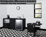 74" Wide Casework Suite With Beverage Center and Microwave, ADA Height - (CWSUITE74G)