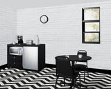74" Wide Casework Suite With Refrigerator and Microwave, ADA Height - (CWSUITE74R)
