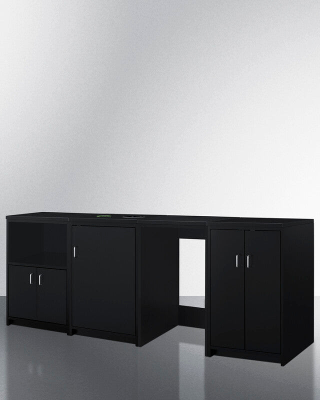 85" Wide Casework Suite With Beverage Center and Microwave, ADA Height - (CWSUITE85G)
