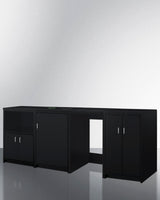 85" Wide Casework Suite With Beverage Center and Microwave, ADA Height - (CWSUITE85G)