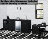 85" Wide Casework Suite With Beverage Center and Microwave, ADA Height - (CWSUITE85G)