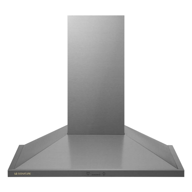 LG SIGNATURE HCEU3639X range hood angled view