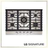 LG SIGNATURE CBGU3039X 30 Inch Gas Cooktop lifestyle view