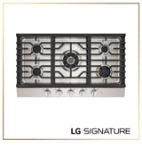 LG SIGNATURE CBGU3639X 36 Inch Gas Cooktop front view