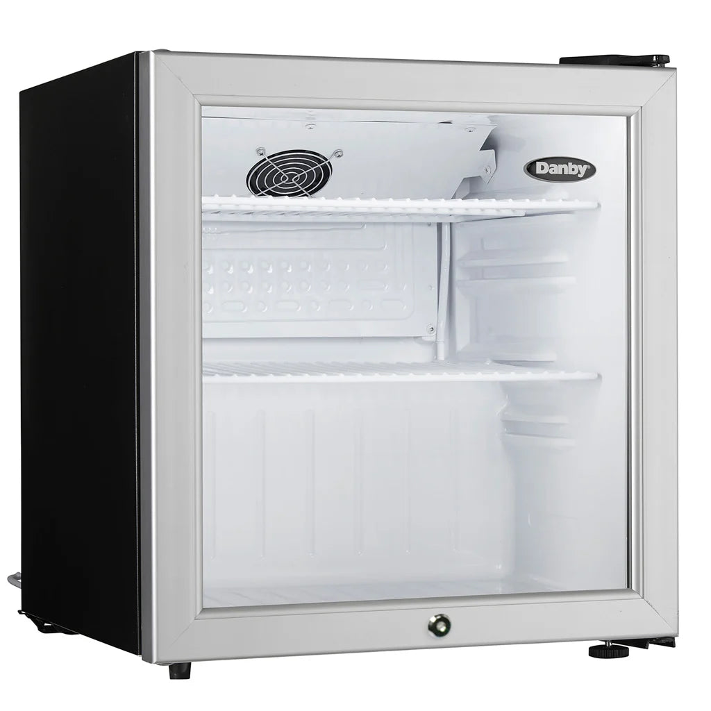 Danby 1.6 cu. ft. Compact Glass Door Fridge in Platinum - (DAG016A2BDB)