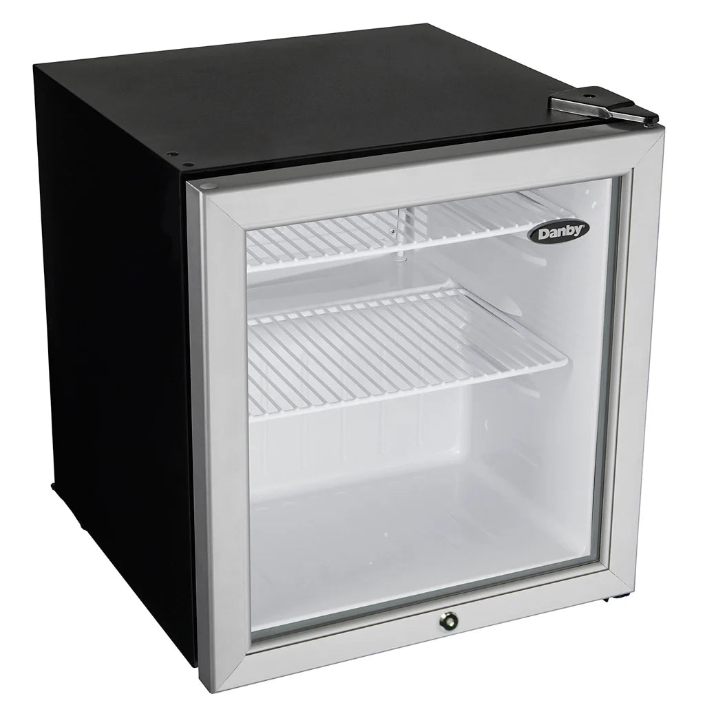 Danby 1.6 cu. ft. Compact Glass Door Fridge in Platinum - (DAG016A2BDB)