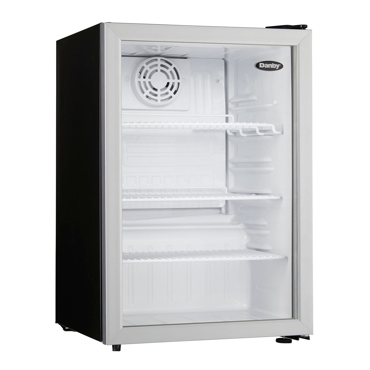 Danby 2.6 cu. ft. Compact Glass Door Fridge in Platinum - (DAG026A1BDB)