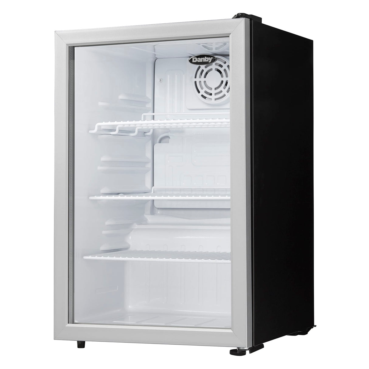 Danby 2.6 cu. ft. Compact Glass Door Fridge in Platinum - (DAG026A1BDB)