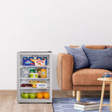 Danby 2.6 cu. ft. Compact Glass Door Fridge in Platinum - (DAG026A1BDB)