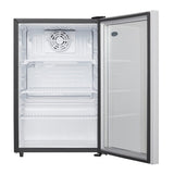Danby 2.6 cu. ft. Compact Glass Door Fridge in Platinum - (DAG026A1BDB)
