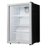 Danby 2.6 cu. ft. Compact Glass Door Fridge in Platinum - (DAG026A2BDB)