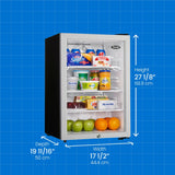 Danby 2.6 cu. ft. Compact Glass Door Fridge in Platinum - (DAG026A2BDB)