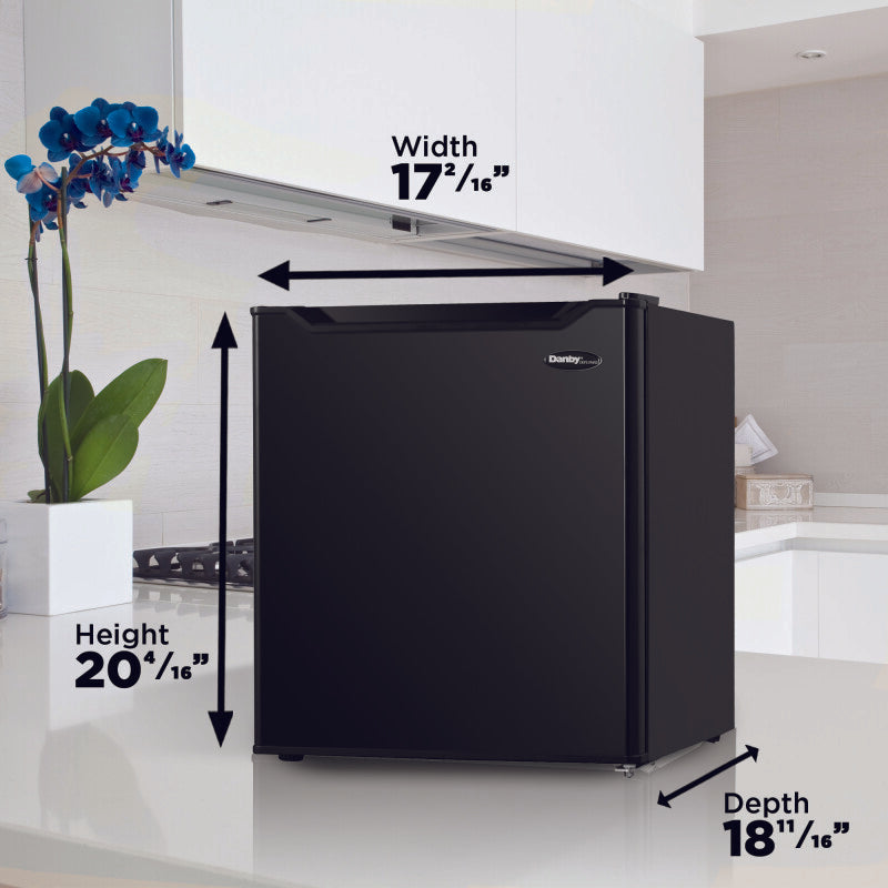 Danby 1.6 cu. ft. Compact Fridge in Black - (DAR016B1BM) - DANBY