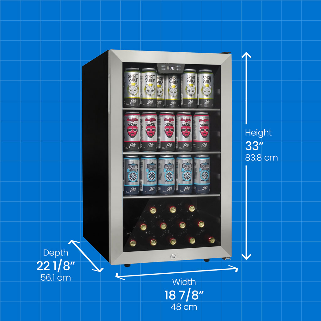 Danby 4.5 cu. ft. Free-Standing Beverage Center in Stainless Steel - (DBC045L1SS)