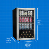 Danby 4.5 cu. ft. Free-Standing Beverage Center in Stainless Steel - (DBC045L1SS)