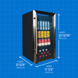 Danby 3.1 cu. ft. Free-Standing Beverage Center in Stainless Steel - (DBC117A2BSSDD6) - DANBY