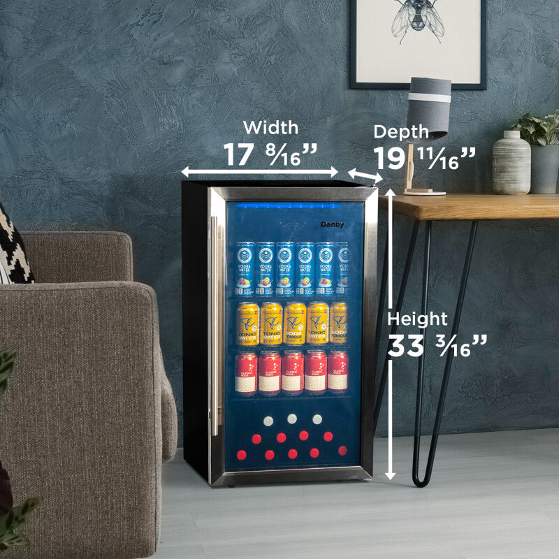 Danby 3.1 cu. ft. Free-Standing Beverage Center in Stainless Steel - (DBC117A2BSSDD6) - DANBY