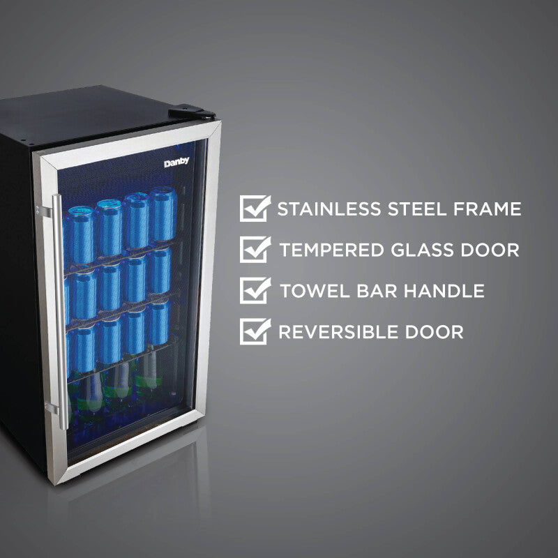 Danby 3.1 cu. ft. Free-Standing Beverage Center in Stainless Steel - (DBC117A2BSSDD6) - DANBY