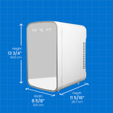 Danby 7.4L Mini Fridge with Mirror & Light in White - (DBMR02624WD43)