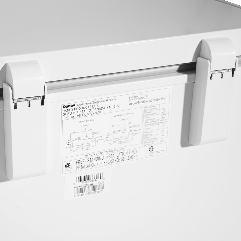 Danby 3.5 cu. ft. Square Model Chest Freezer DOE - (DCF035A6WM)